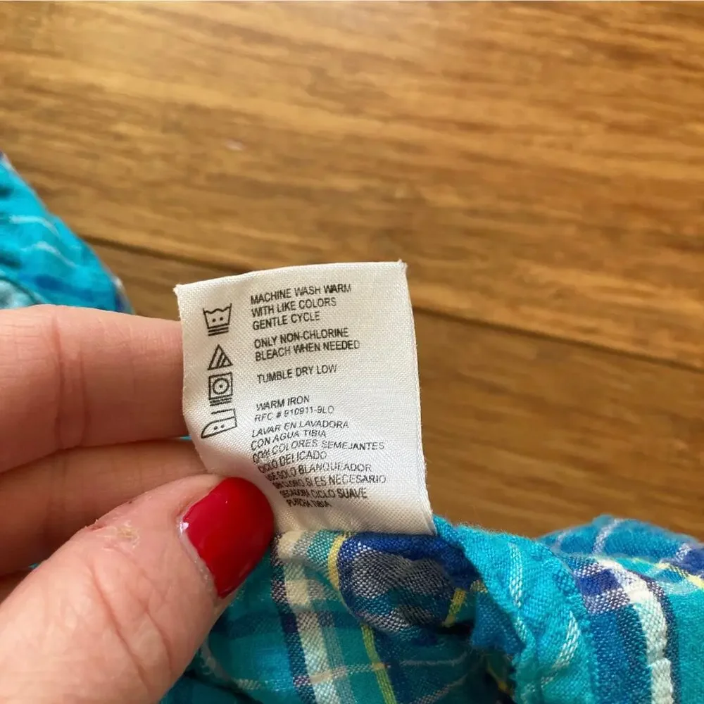 Small Steps Blue & Yellow Plaid Toddler Dress, Size 24M